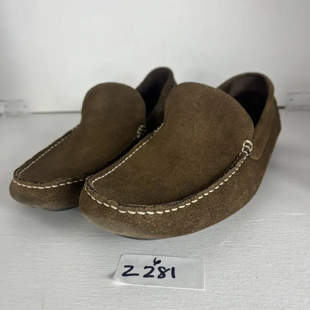 J.Crew Shoes Men 9.5 Millbrook Driven Moccasin Loafers Brown Leather Suede